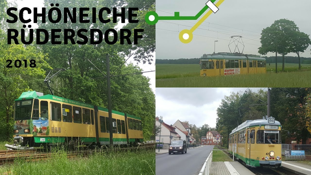 Stra&szlig;enbahn Sch&ouml;neiche-R&uuml;dersdorf: &Uuml;berland mit Tatra und D&uuml;wag (2018)