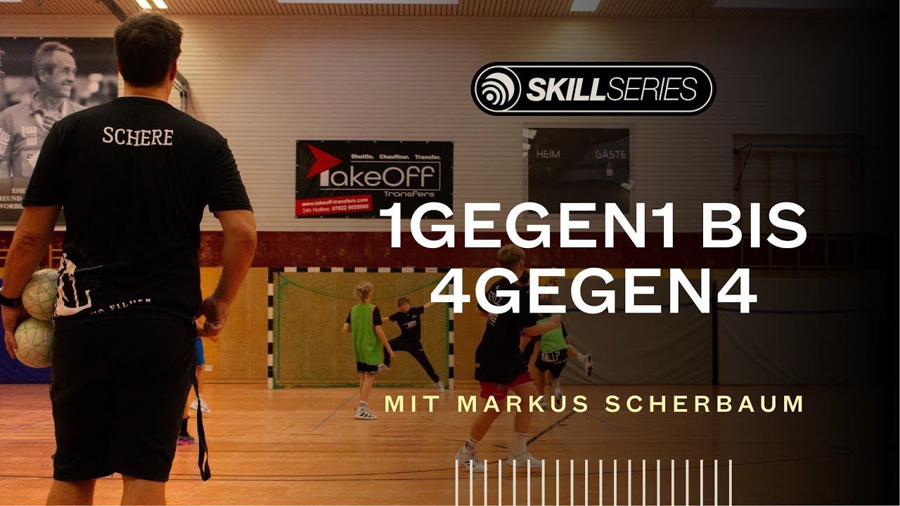 Handball Kinder - 1gegen1 bis 4gegen4 - Spiele Steuern mit Markus Scherbaum
