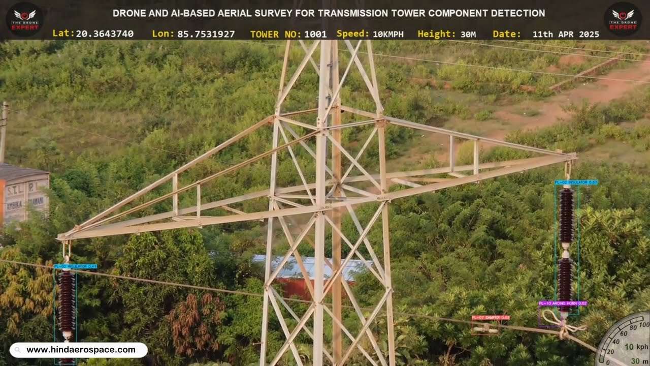 Drone & AI based Inspection of Transmission Tower | Object Detection