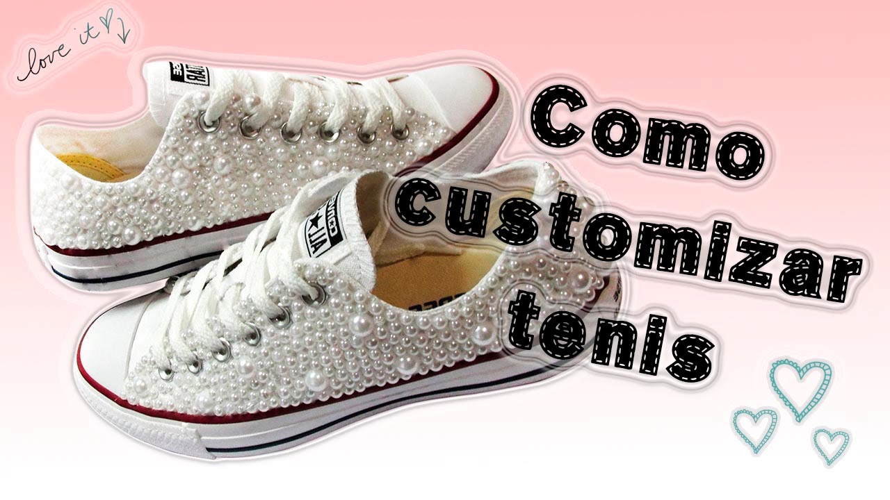 Customização de Tênis com meia perola