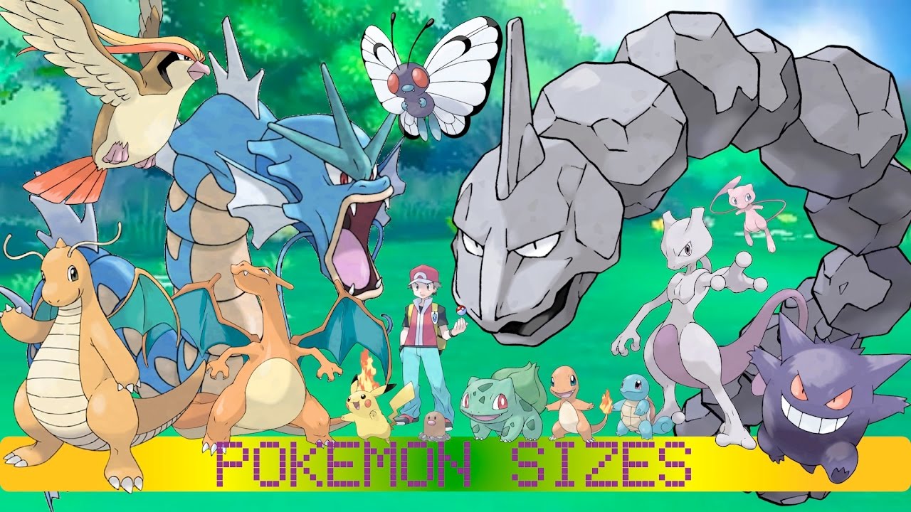 Pokémon Sizes (Kanto)