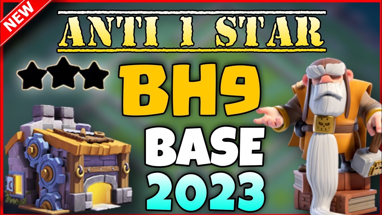 NEW BEST BUILDER HALL 9 BASE 2023 WITH LINK | ANTI 1 STAR BH9 BASE | BH9 BASE | CLASH OF CLANS