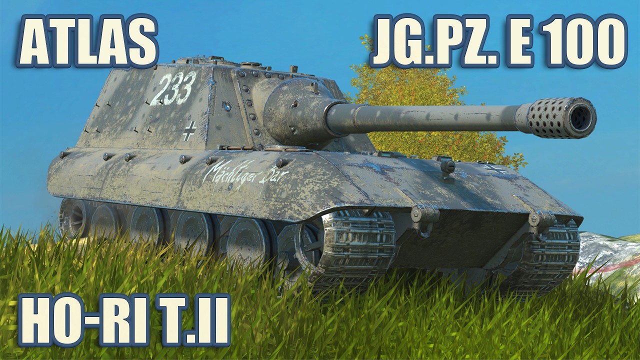 AC Atlas, Jagdpanzer E 100 & Ho-Ri T.II &bull; WoT Blitz Gameplay