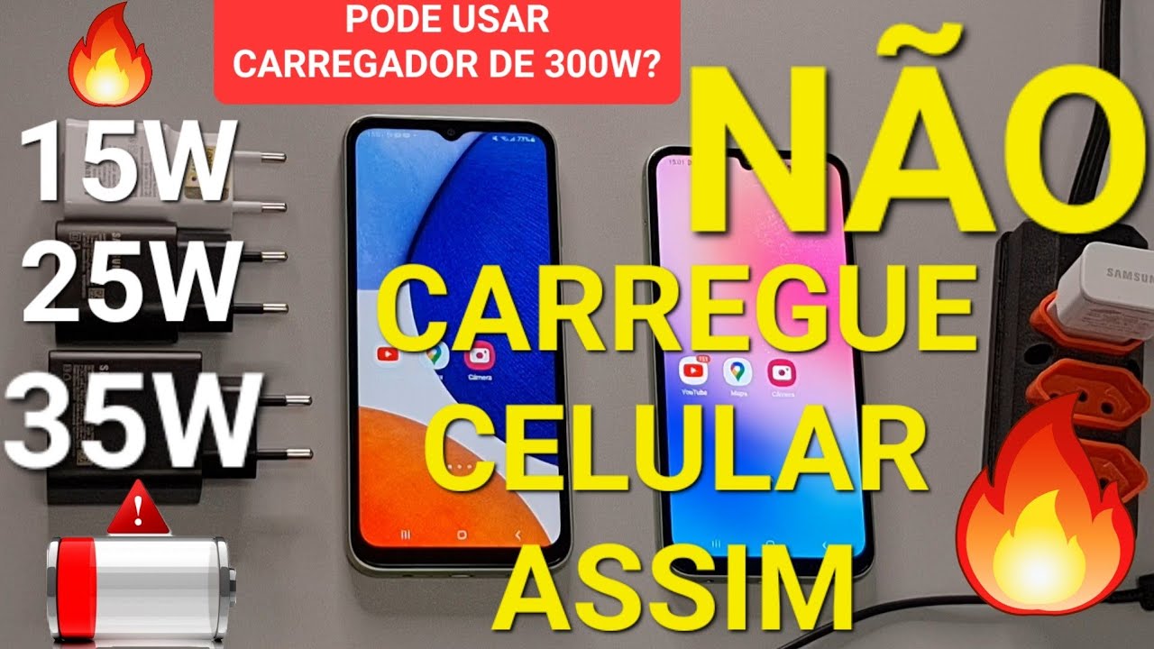 COMO ESCOLHER CARREGADOR CERTO PRA CELULAR SAMSUNG... 25W, 35W, 120W, 230W, 300W
