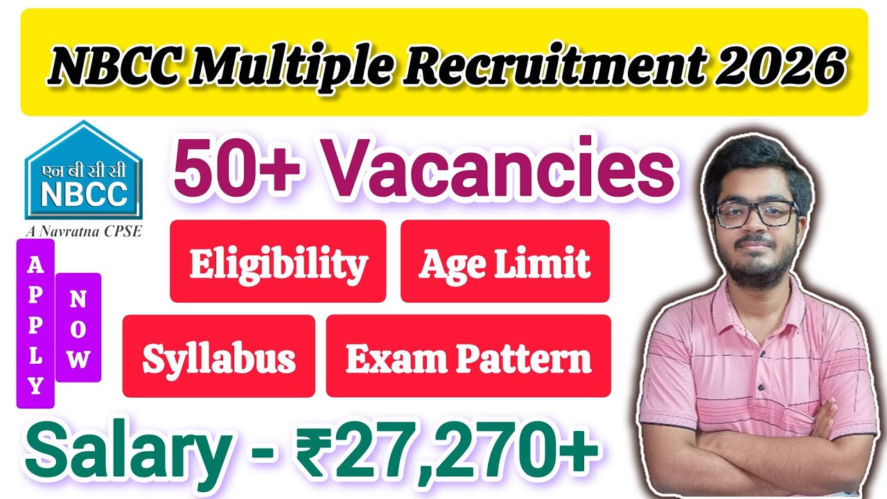 NBCC Recruitment 2026 | 59 Vacancy | Junior Engineer, Manager & Other Posts | Salary Up to ₹2,40,000
