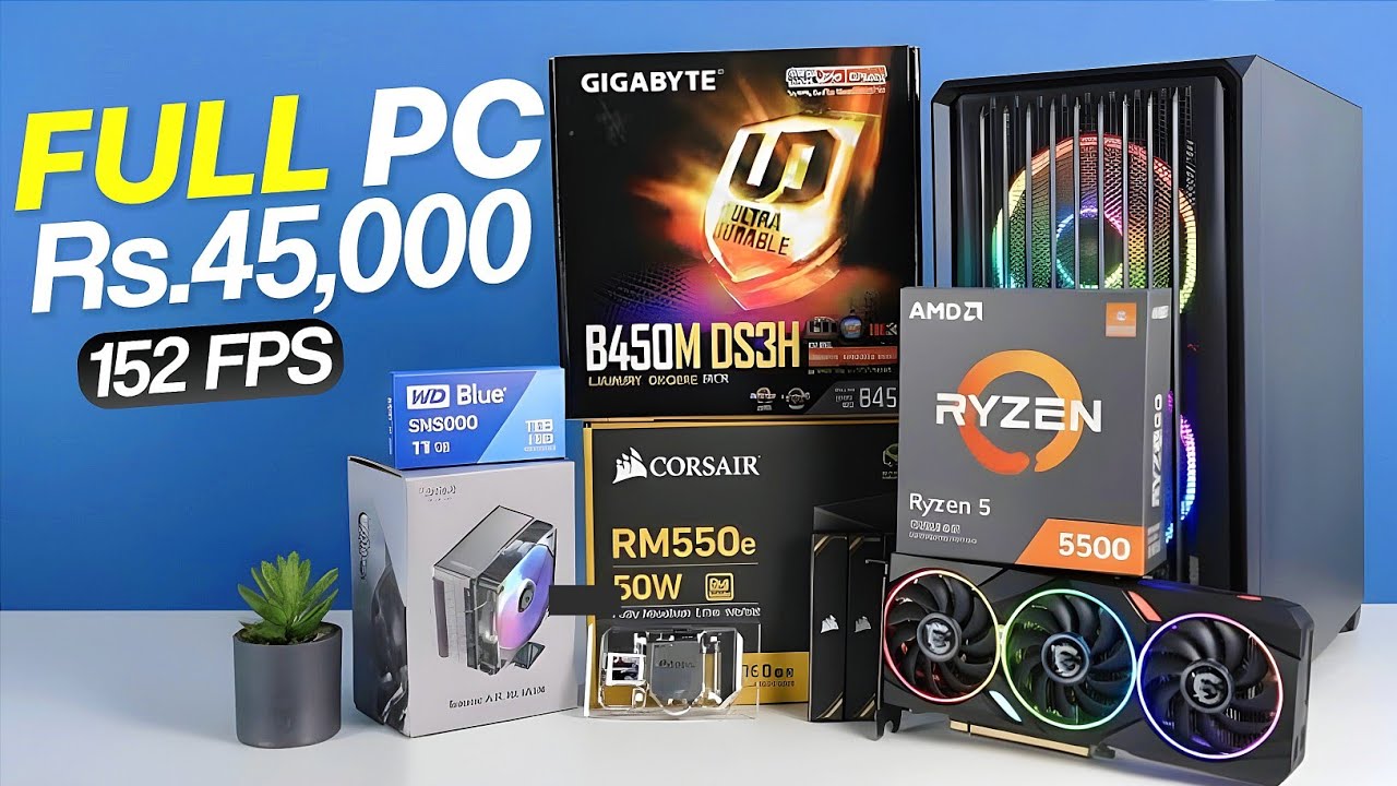 Rs 45,000 PC Build With RX 6600 Graphics Card🔥Full Pc Build With Monitor & Keyboard in 2026
