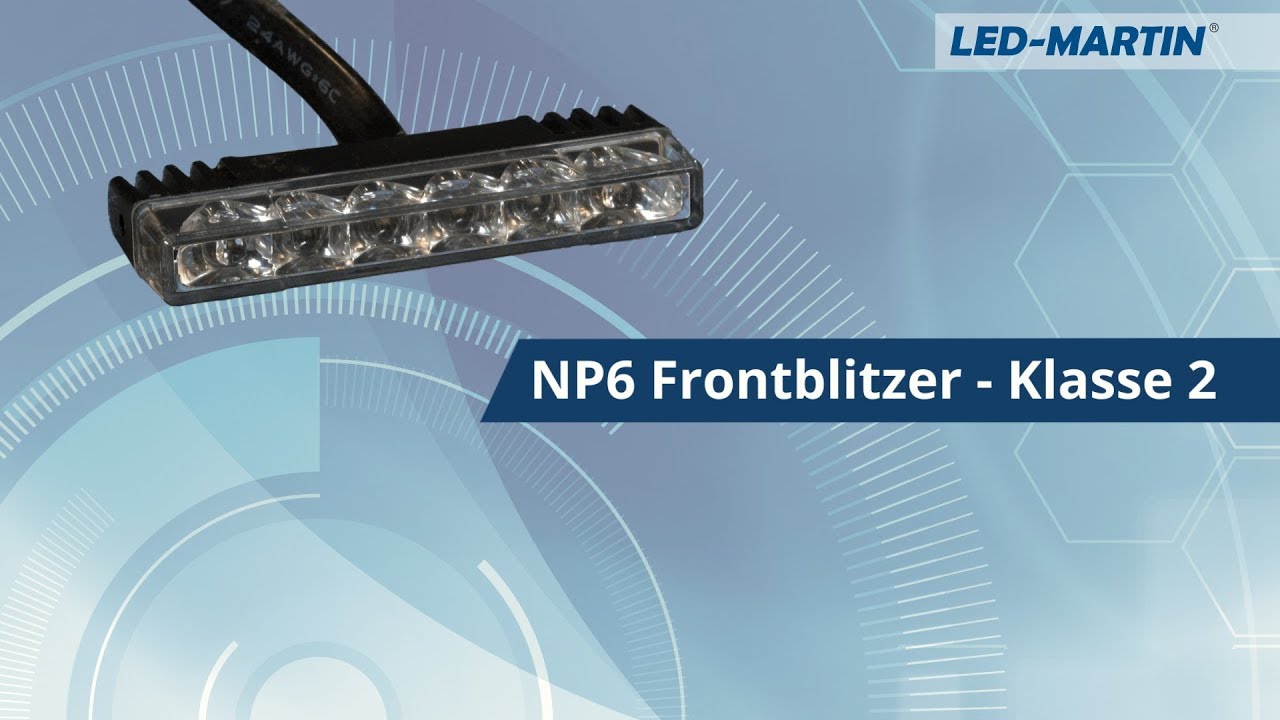 LED-MARTIN &reg; NP6 Frontblitzer - ECE-R65 Klasse 2 - Tag-/ Nachtschaltung