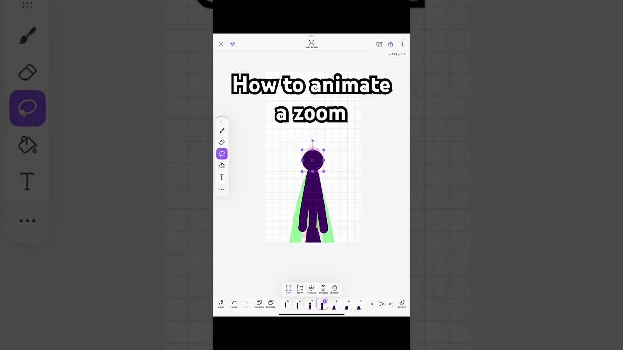 How to animate a zoom on you stickman #stickman #animation #stickfigure #flipaclip #shorts #tutorial