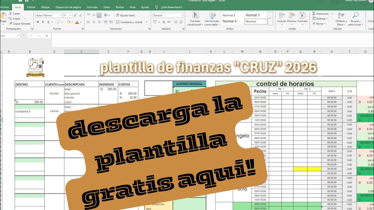 Plantilla GRATIS para registrar las finanzas de tu negocio de fundas para muebles