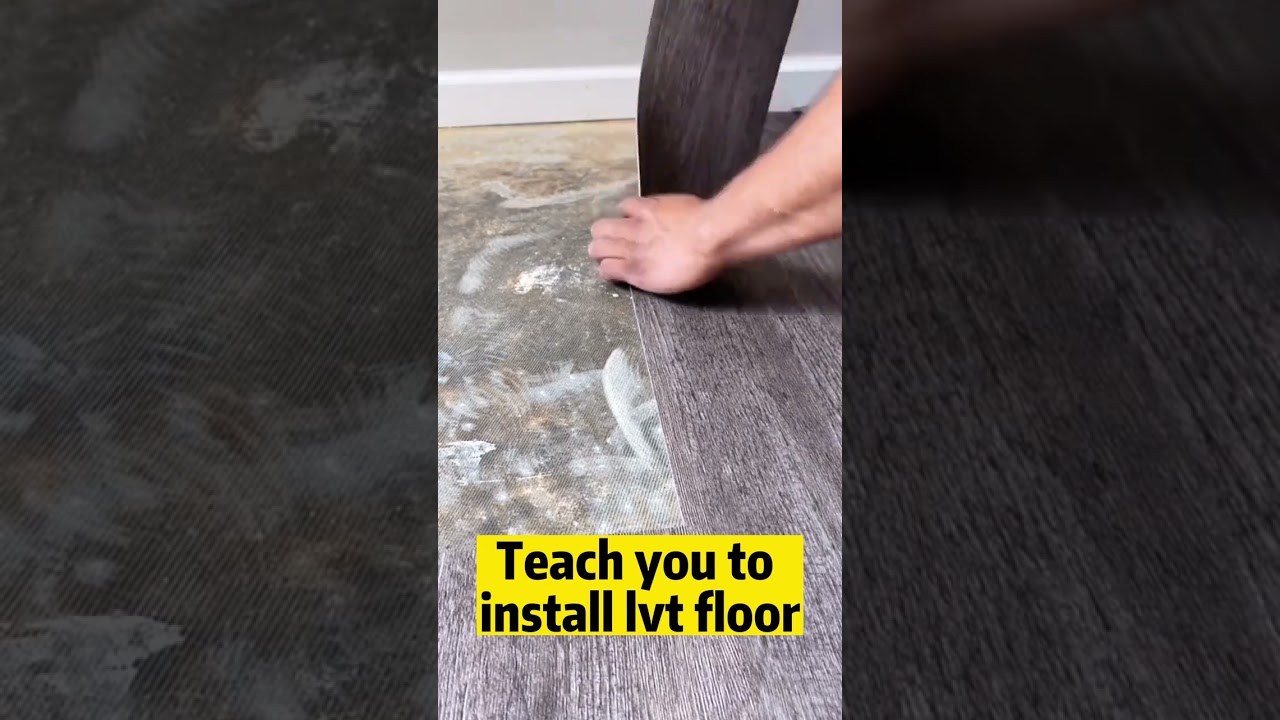 LVT floor installation teaching
