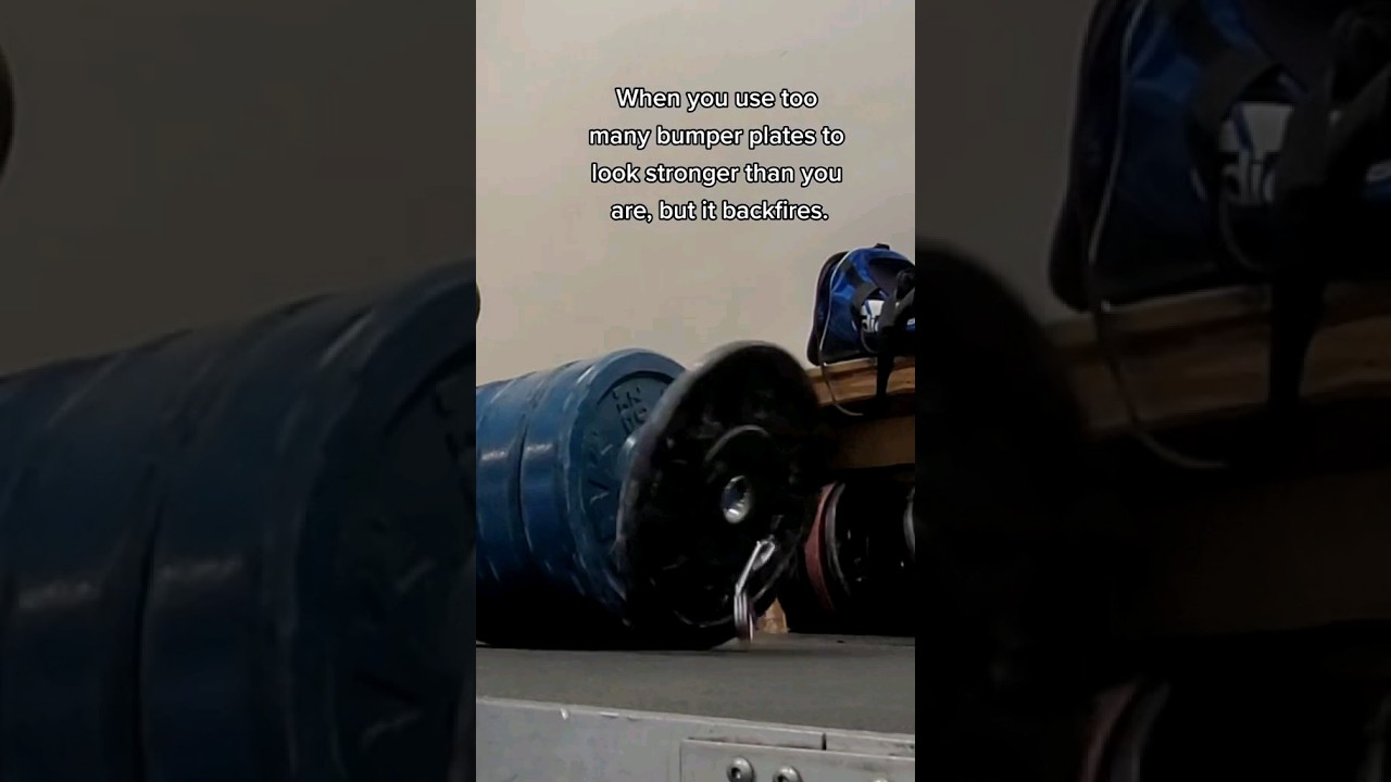 When You Use Too Many Bumper Plates | #fitness #fitnesscoach #jonnyreps #strengthcoach #gym #shorts