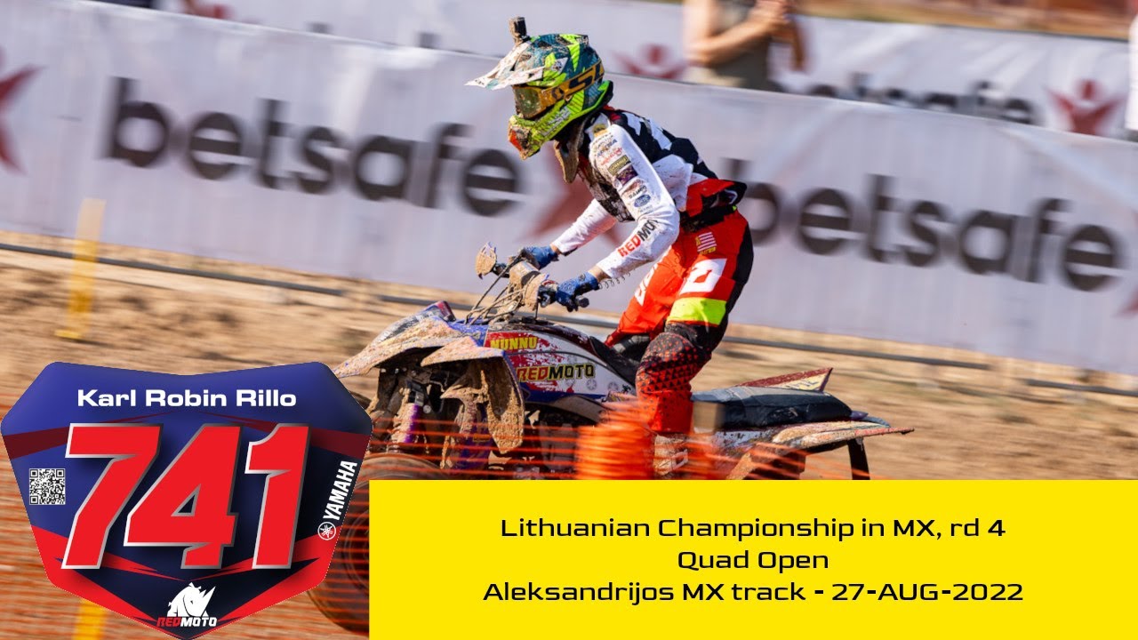 Lithuanian Championship rd 4  Quad open, #741 Karl Robin Rillo at Aleksandrijos mototrack