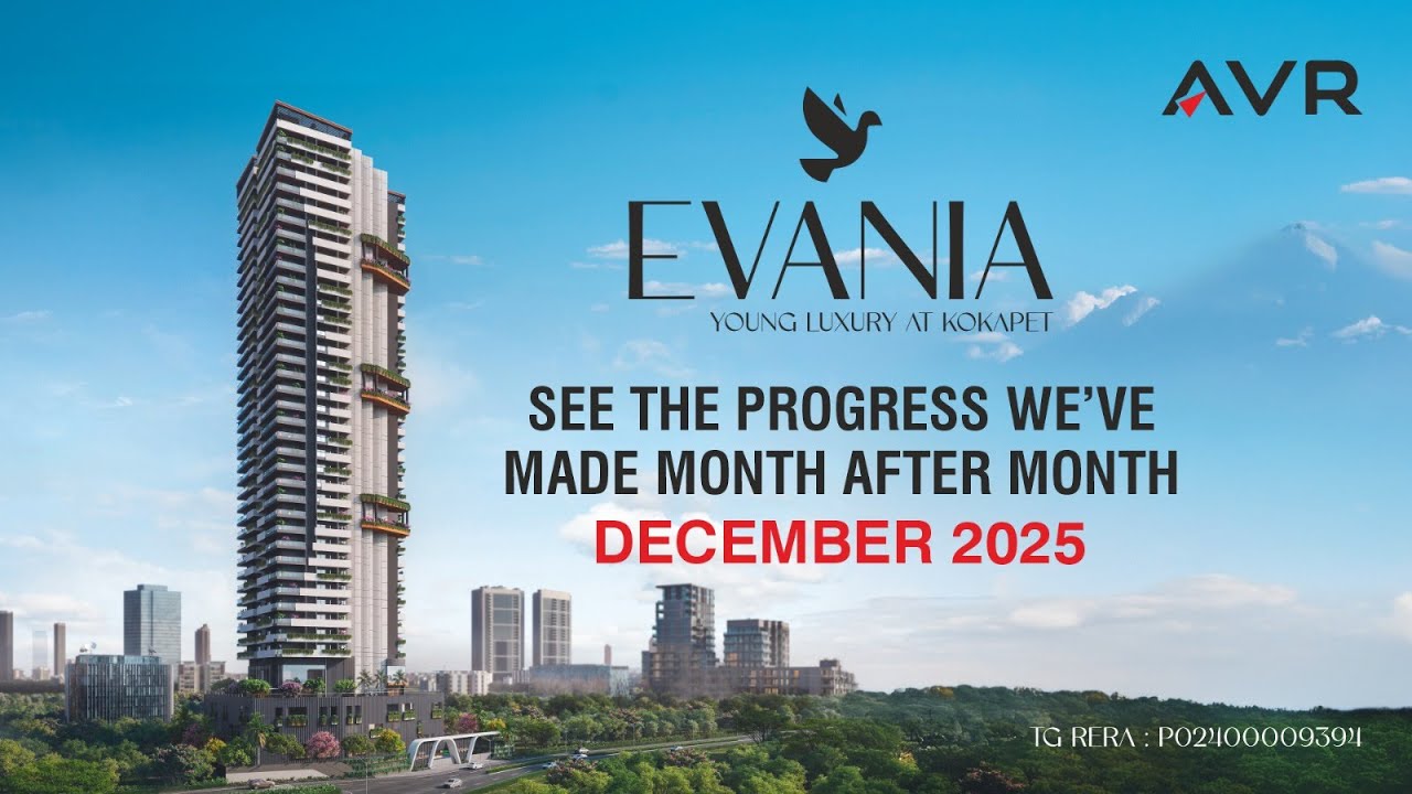 EVANIA - Project Progress December - 25 | Neopolis , kokapet - AVR Developers
