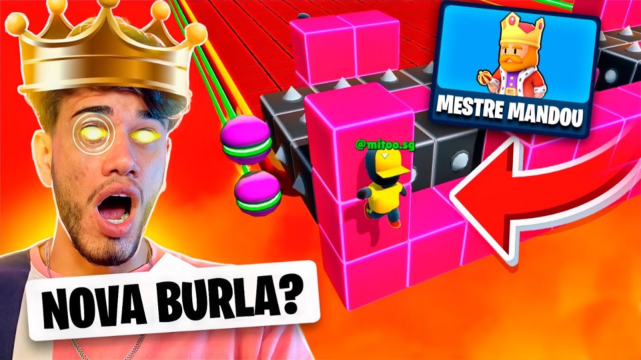 MESTRE MANDOU NO STUMBLE GUYS - NOVA BURLA NO BLOCK DASH  LENDÁRIO