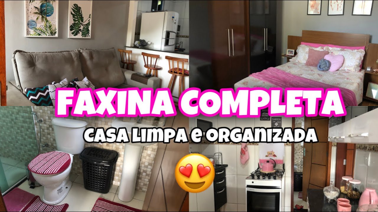 FAXINA COMPLETA NA CASA TODA/ casa limpa e organizada 🥰
