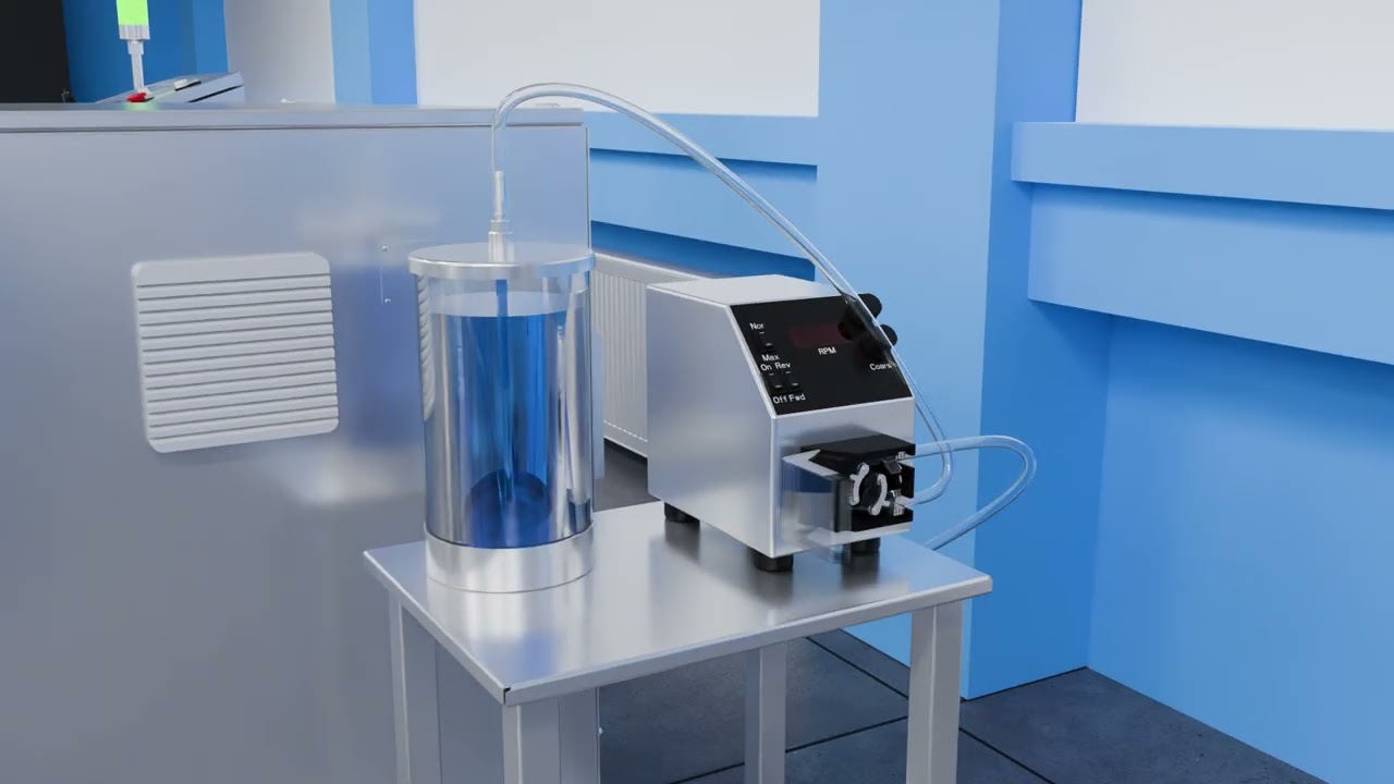 Alphie with liquid dosing and pneumatic trolley