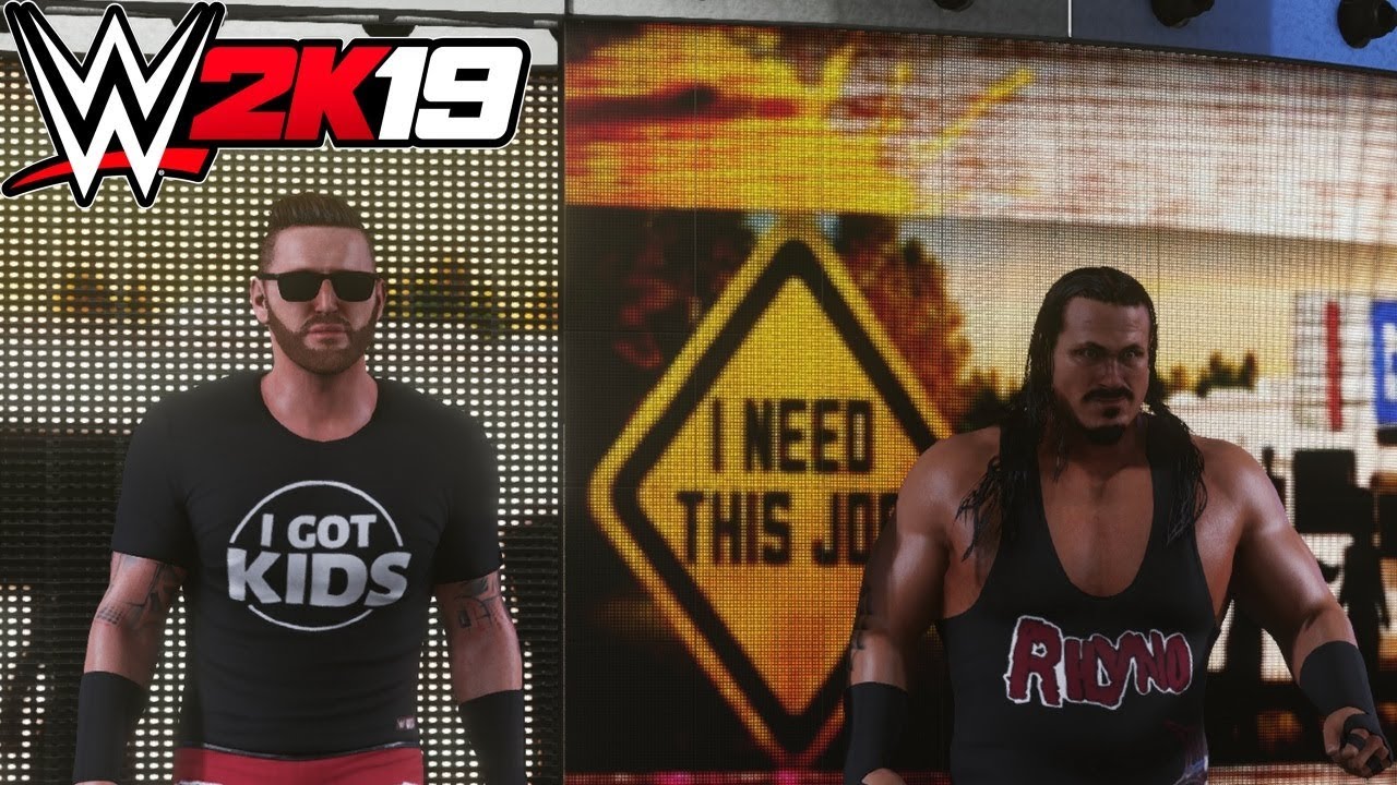WWE 2K19 - Heath Slater & Rhyno (Entrance, Signature, Finisher)