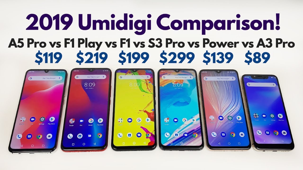 Umidigi A5 Pro vs F1 Play vs F1 vs S3 Pro vs POWER vs A3 Pro - MASSIVE Budget Phone Comparison!