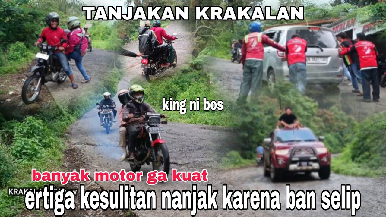 tanjakan KRAKALAN, banyak motor ga kuat, ertiga kesulitan nanjak ban selip