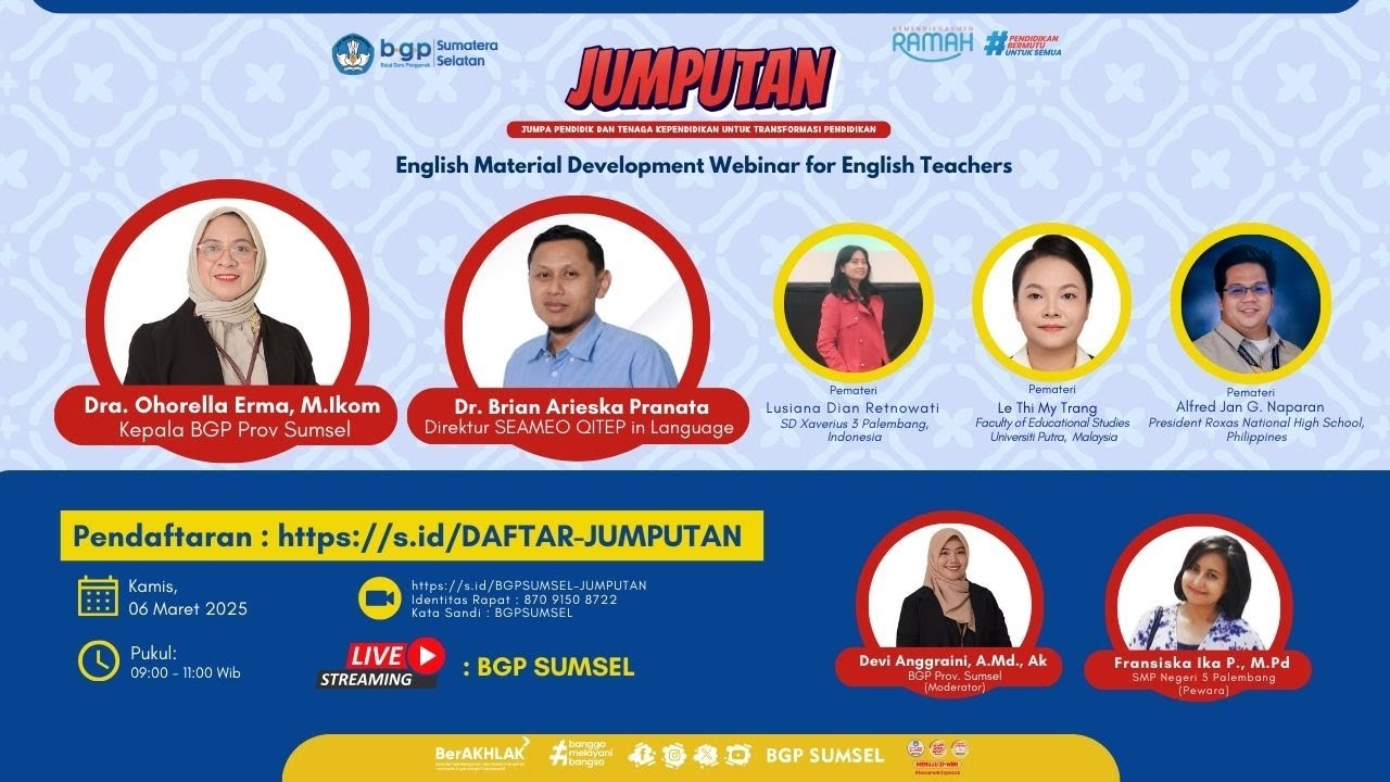JUMPUTAN #4 | ENGLISH MATERIAL DEVELOPMENT WEBINAR FOR ENGLISH TEACHERS