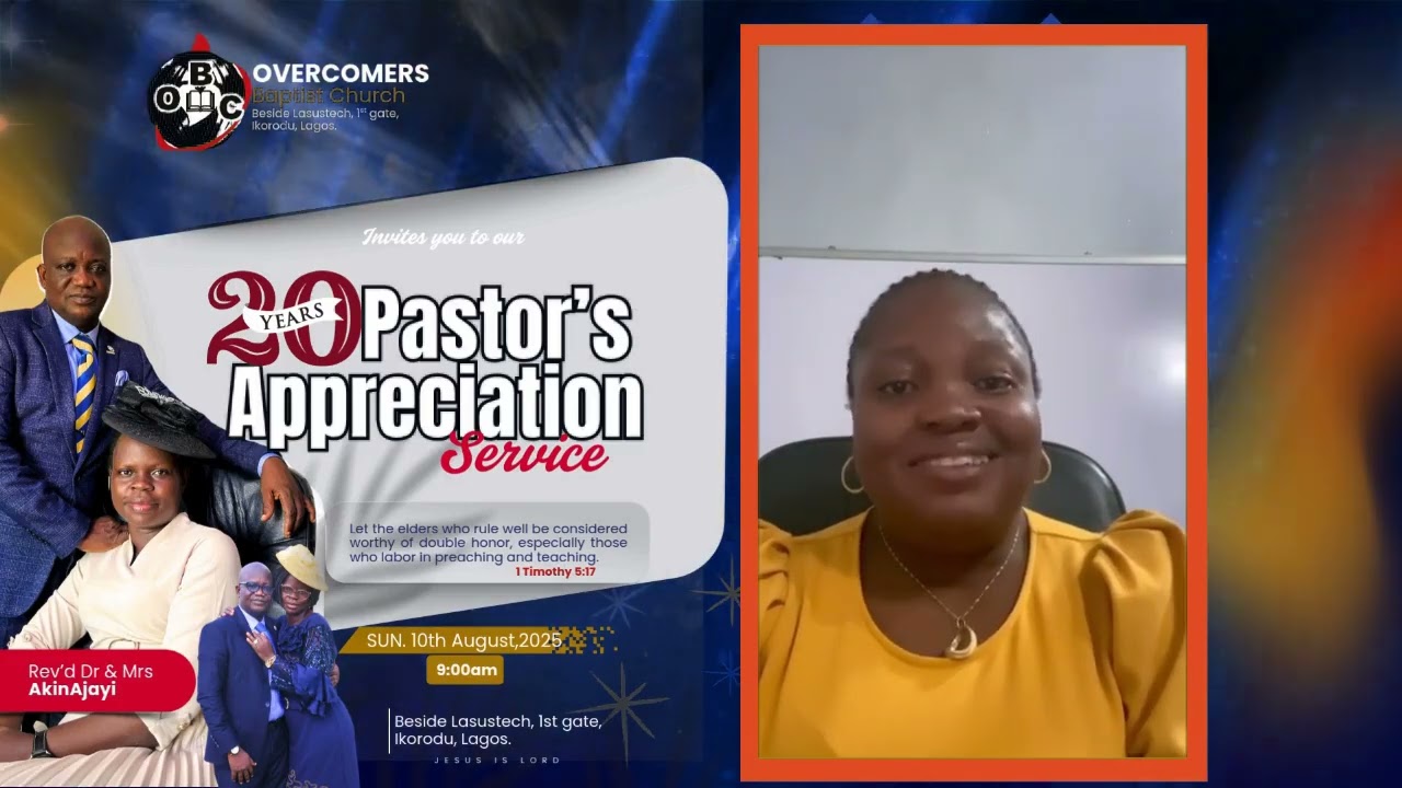 Rev'd Dr Akin Ajayi || 20yrs Appreciation Service