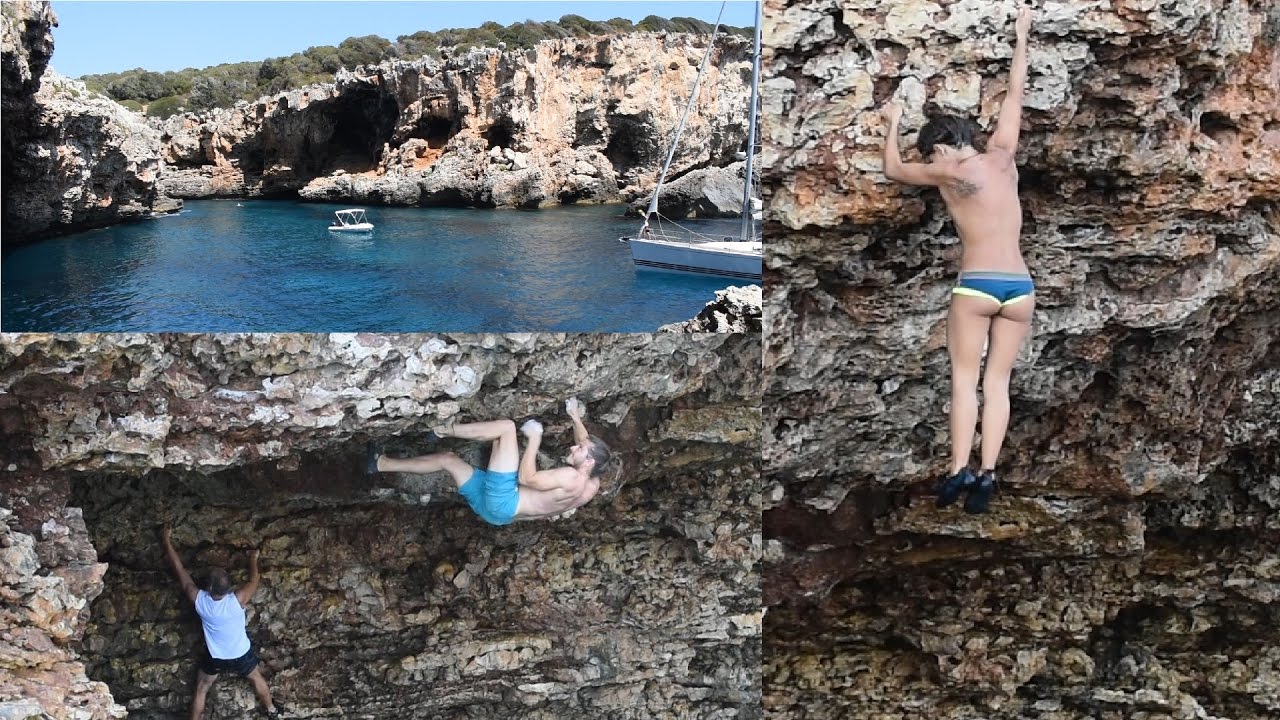 Deep water solo climbing | PSICOBLOC | Escalada en MENORCA