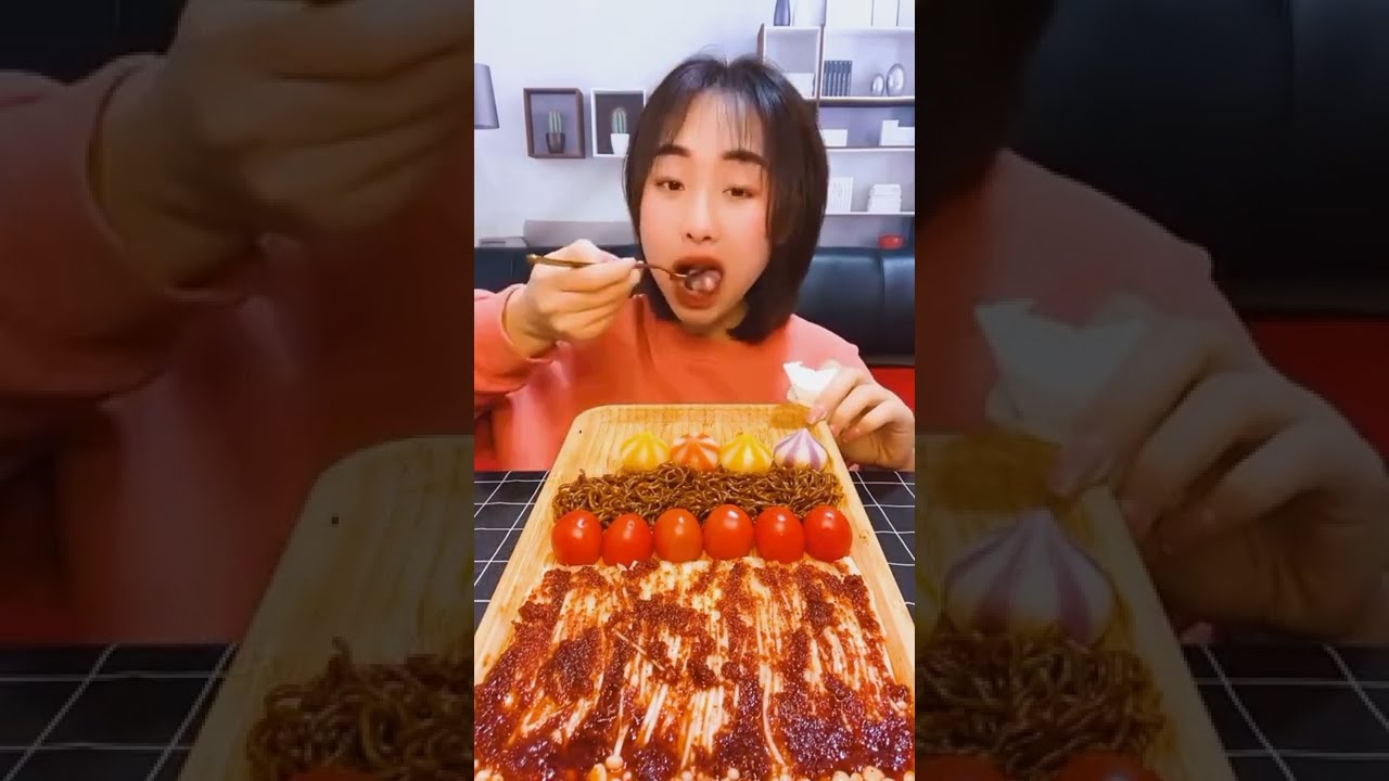 ASMR MUKBANG MIE DAN JAMUR ENOKI🤤 
