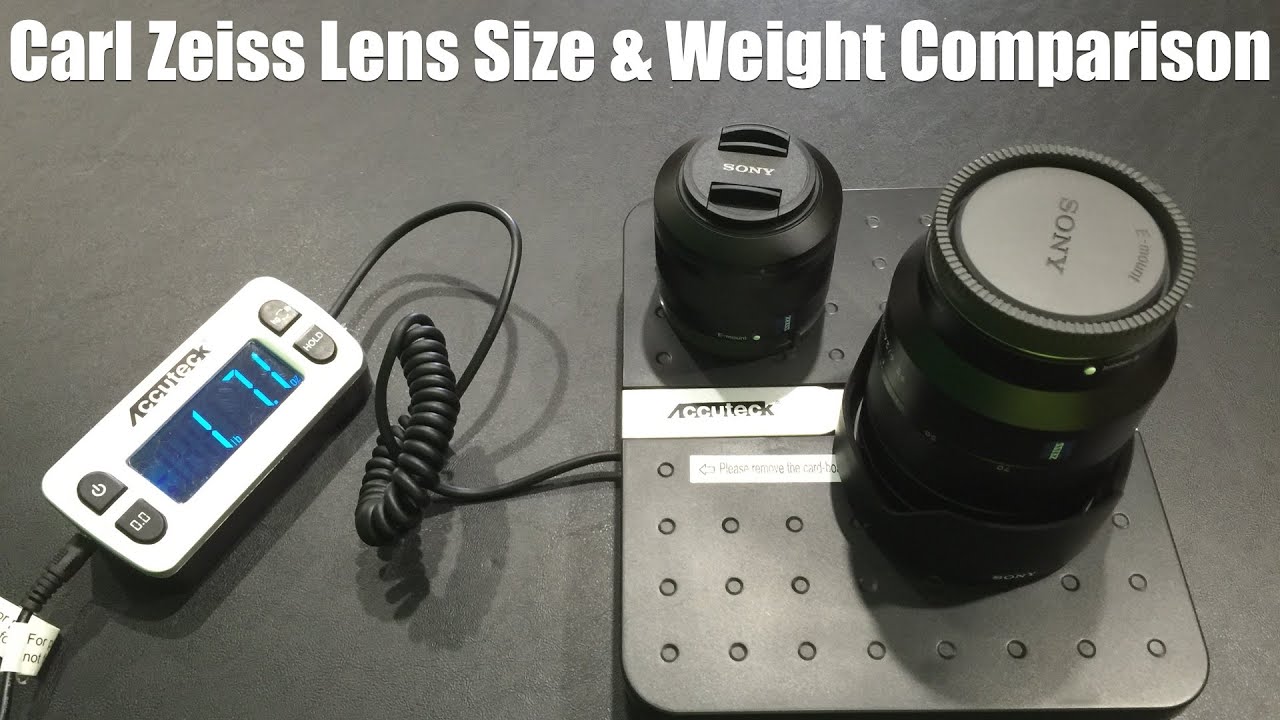 Carl Zeiss Lens Size & Weight Comparison