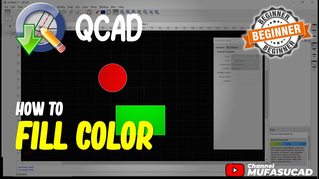 QCAD How To Fill Color