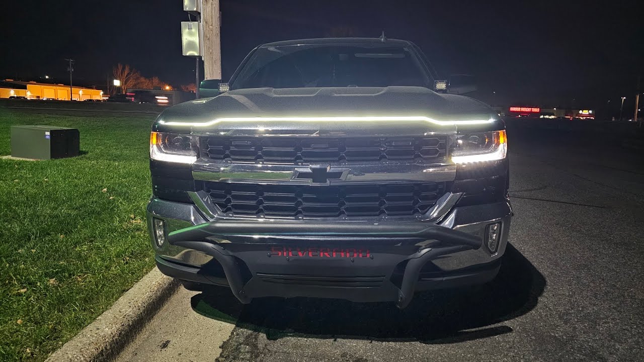 2018 Chevy Silverado LED hood strip Installation