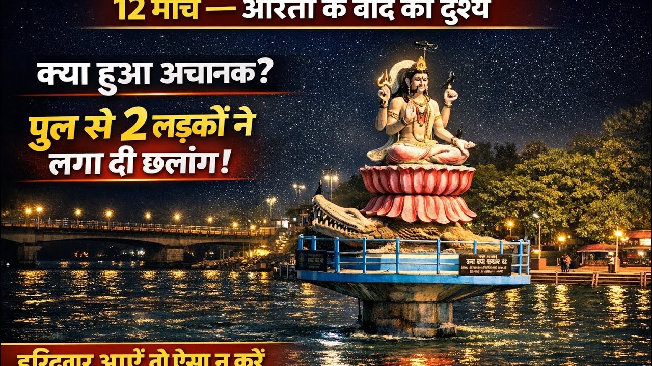 12 मार्च शाम आरती के बाद दृश्य क्या हुआ,पुल से दो लड़कों ने लगाई छलांग #babaji #ganga #vlog #❤️🙏❤️