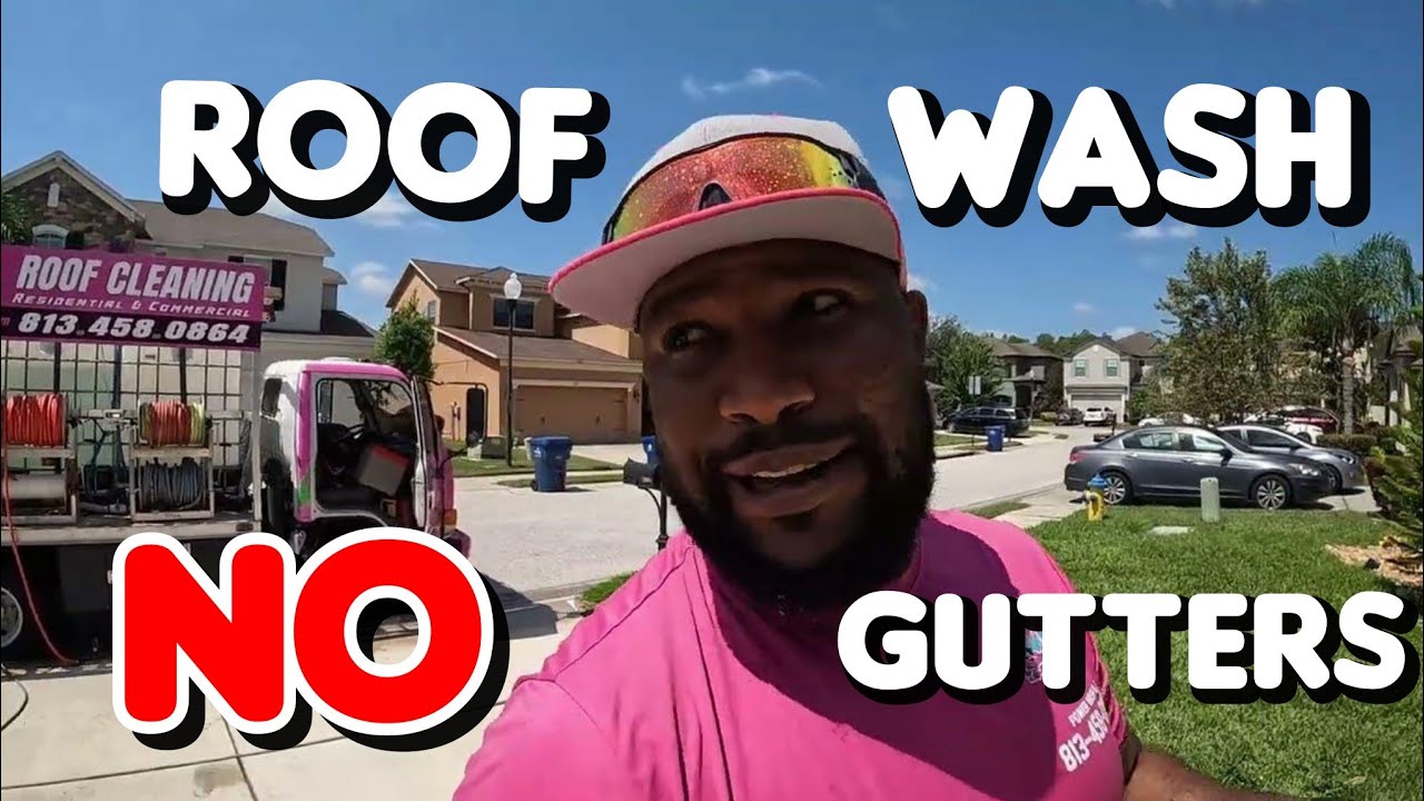 Roof Washing Solo With No Gutters