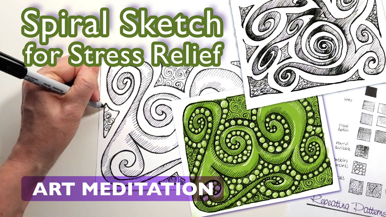Art Meditation | Celtic Spiral Sketch anyone can do