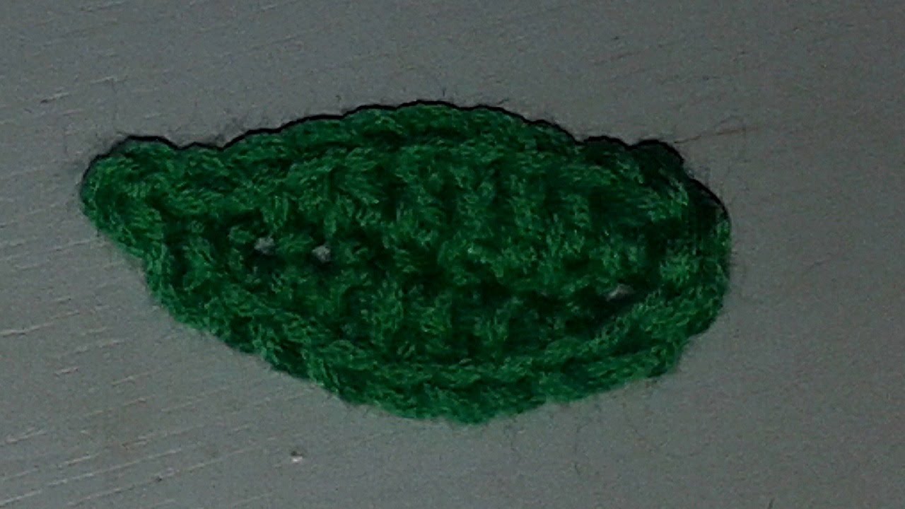 Einfaches Blatt häkeln - Anleitung