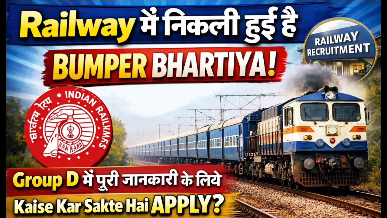 Railway में निकली बंपर भर्ती 🚆 Group D Apply Kaise Kare? #railwayjobs #groupd #indianrailways