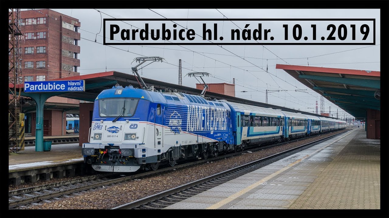 Vlaky Pardubice hlavní nádraží 10.1.2019