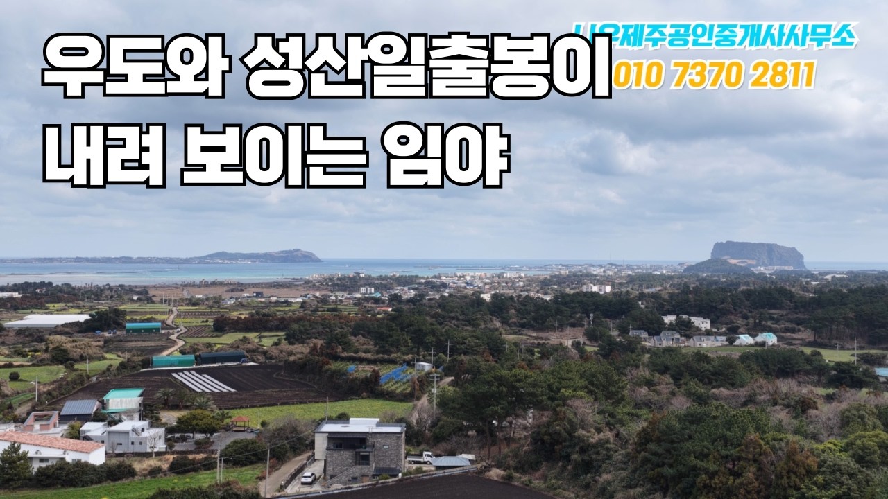 제주도 토지 | 우도와 성산일출봉이 내려 보이는 임야, 두산봉입구, 오션뷰 | 나우제주공인중개사