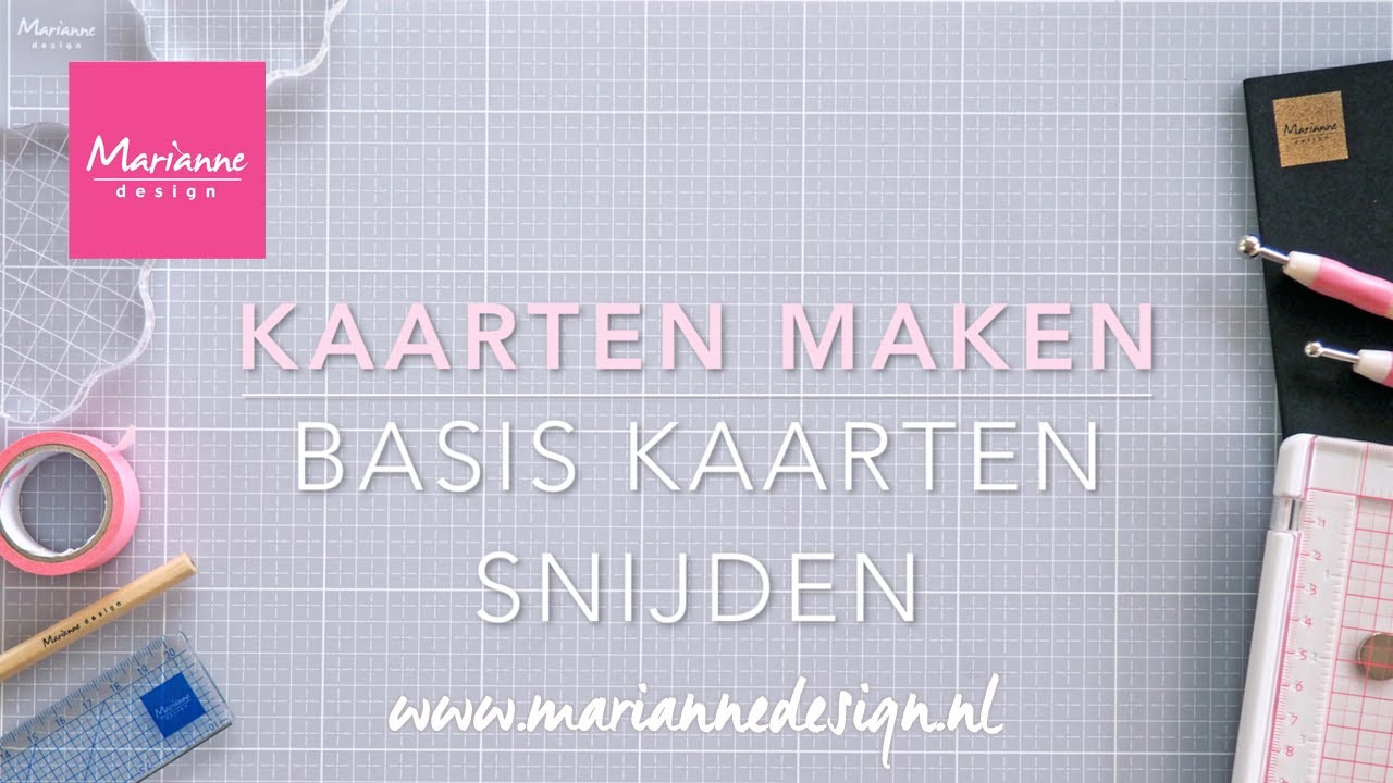 Zelf kaarten maken | #2 Vierkant,slimline,A6 formaat..hoe snijd je een basis kaart?| Marianne Design
