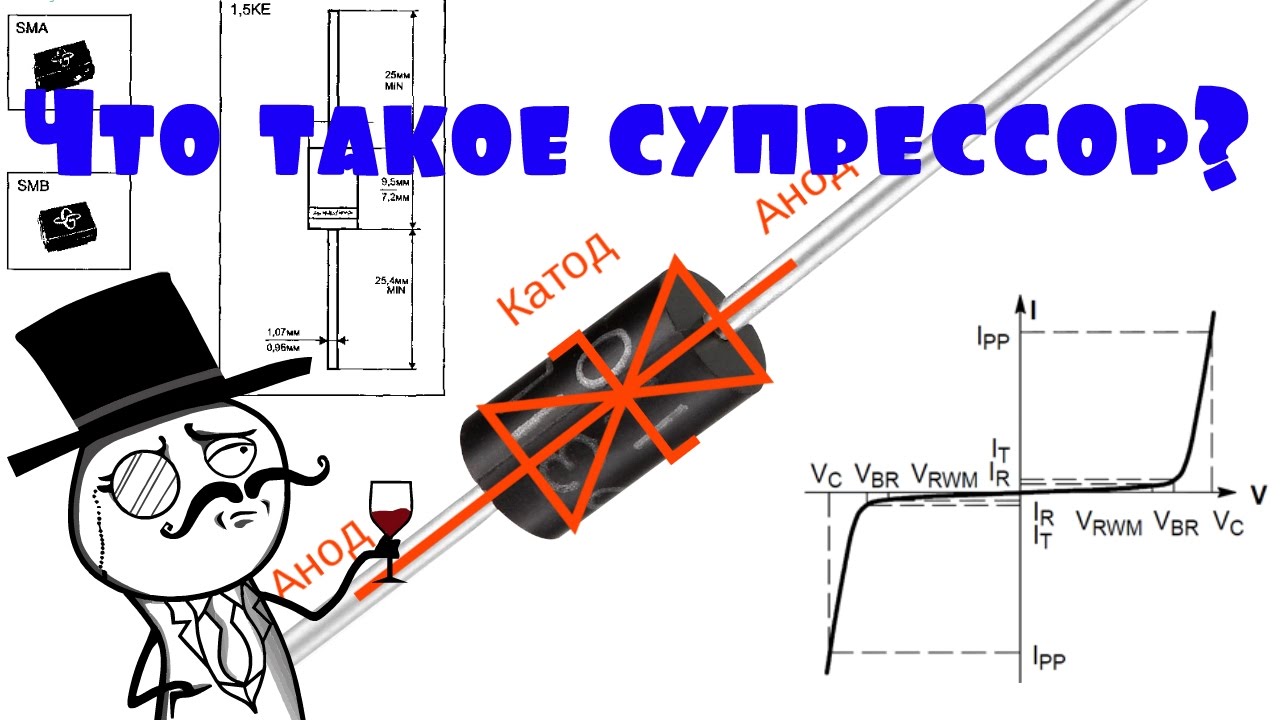 Что такое супрессор. Принцип работы TVS-диода.