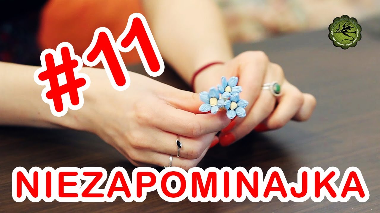 Kwiatki z bibuły #11 - niezapominajka