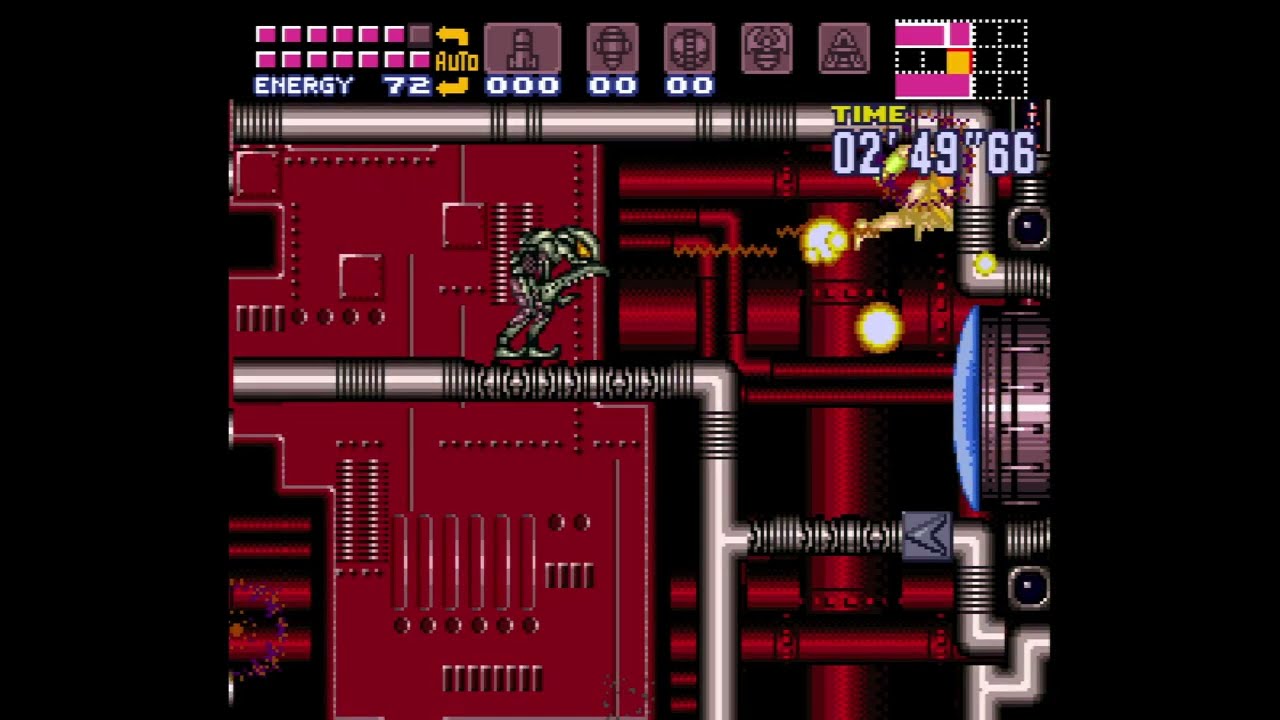 Super Metroid [SNES] 〜 Zebes escape with 2:01 remaining