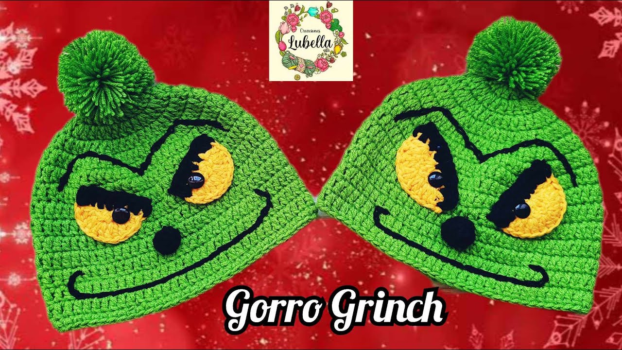 Gorro del grinch a crochet