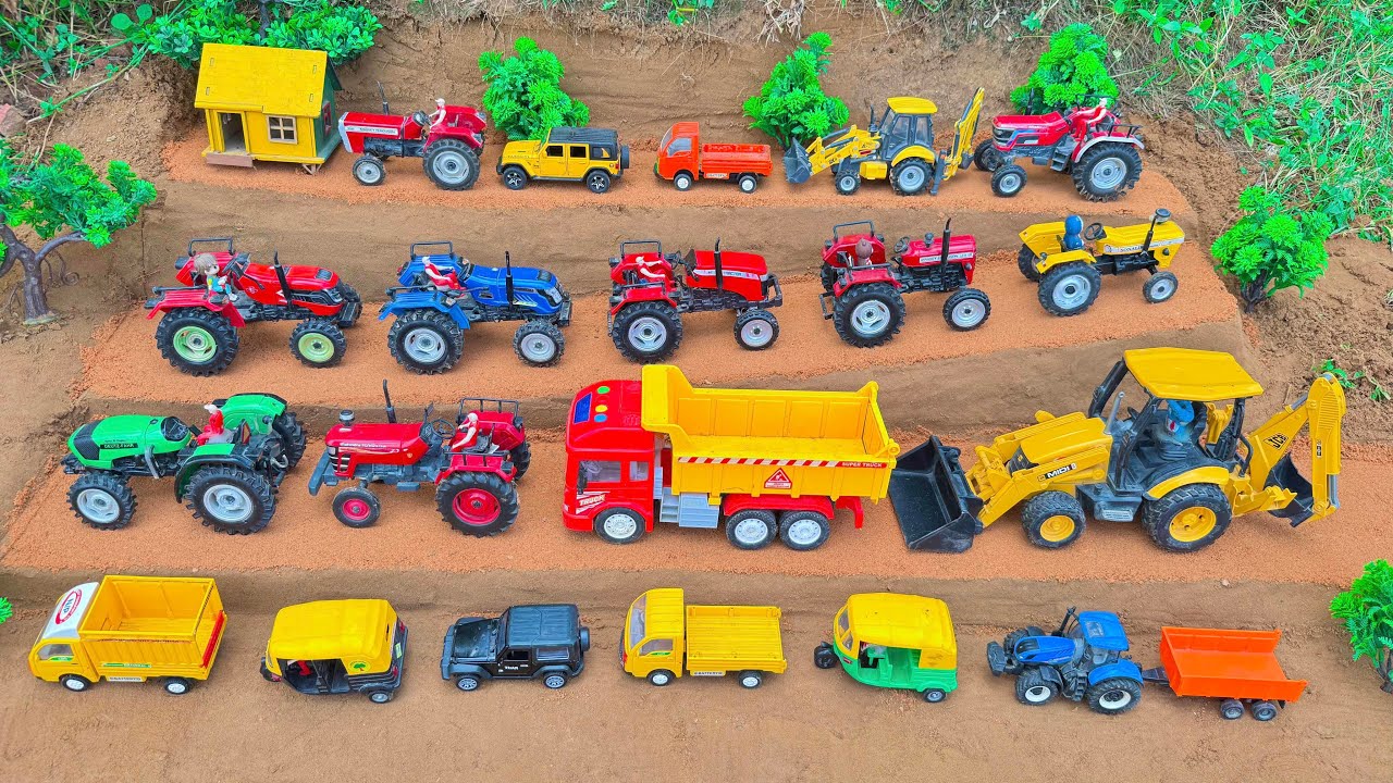 Mini tractor trolley parking videos | tractor jcb video | jcb video | jcb cartoon #7