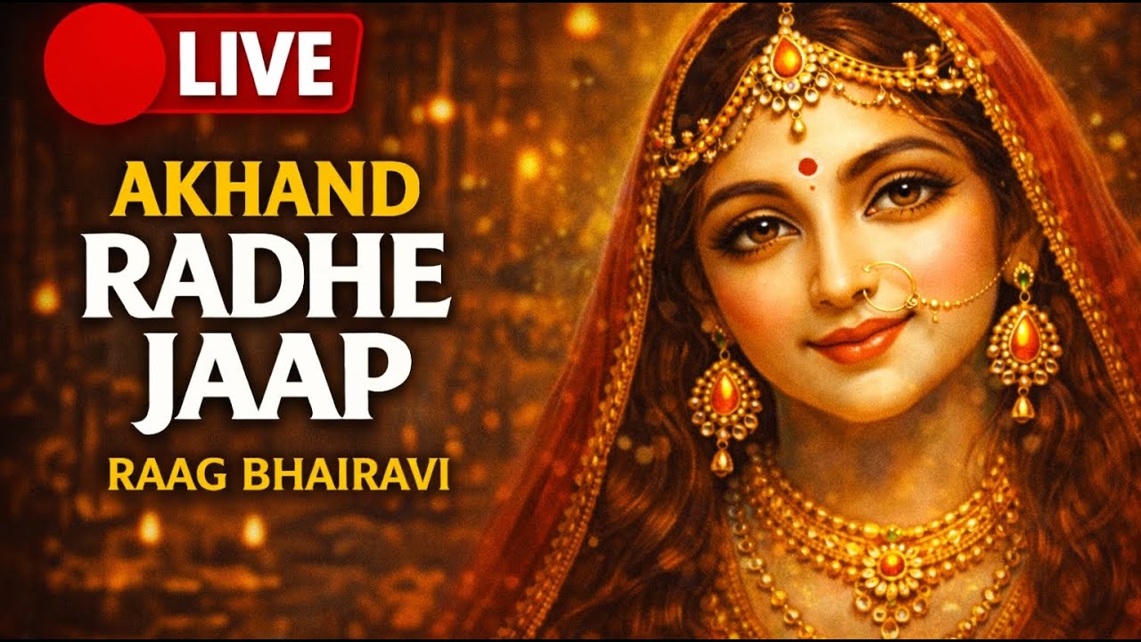 LIVE Akhand Radhe Naam Jaap | Raag Bhairavi | Divine Radha Bhajan