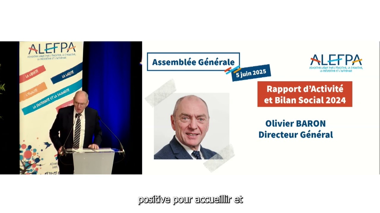 ALEFPA - rapport du directeur général Olivier Baron