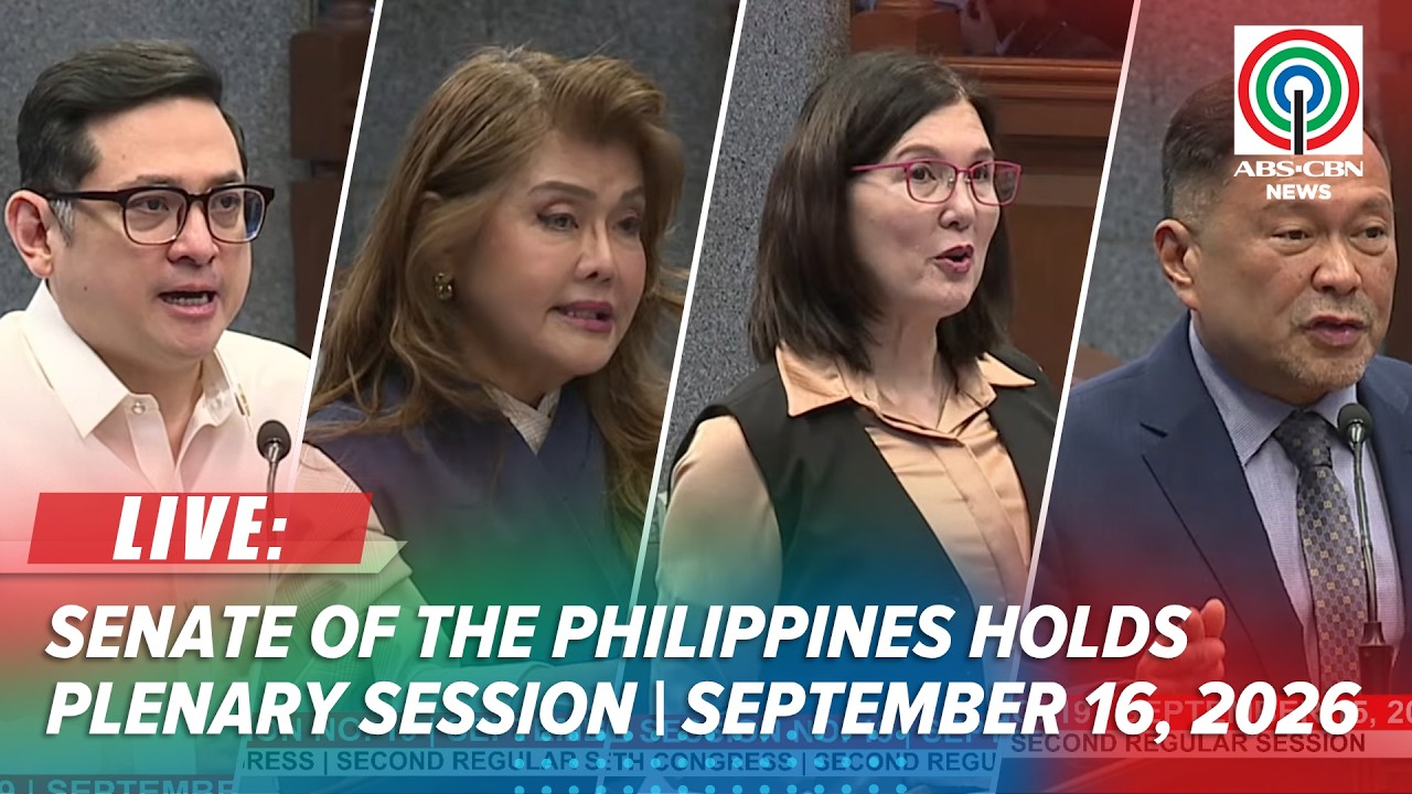 LIVE: Senate of the Philippines holds plenary session | ABS-CBN News (September 16, 2026)