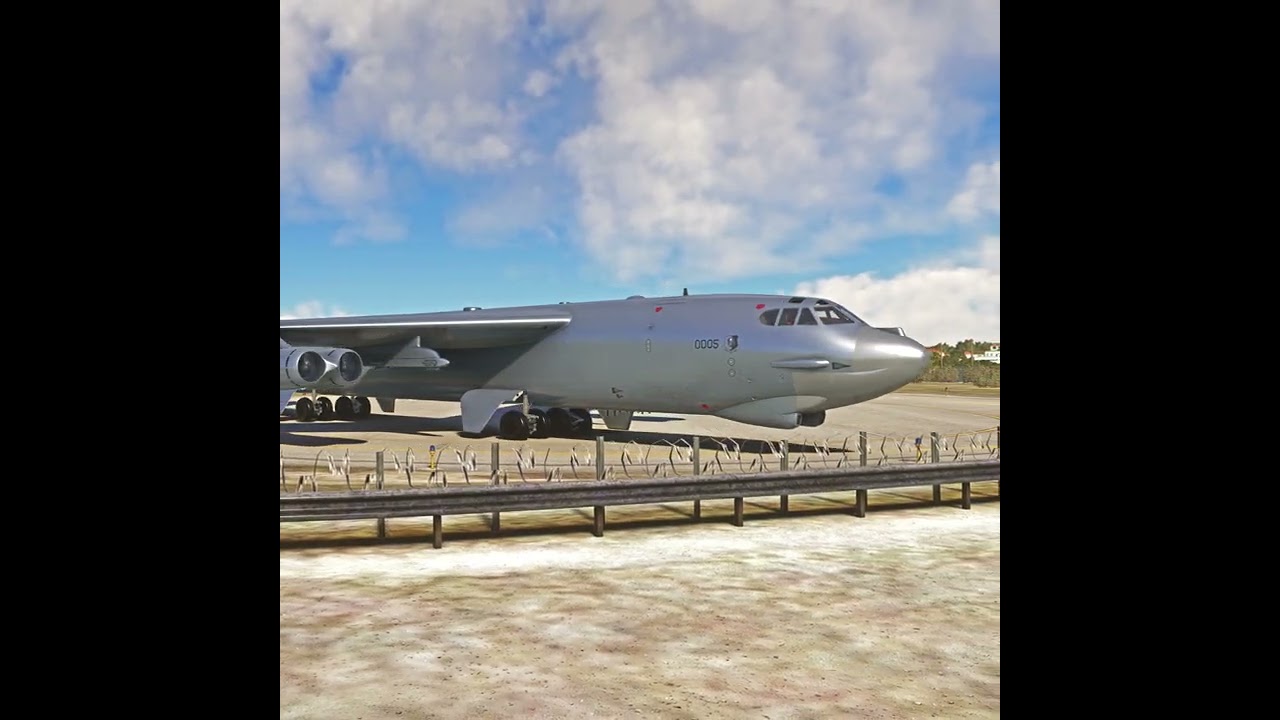 The B-52 Powerful Takeoff From Skiathos Runway - RTX 4070 || 4K 60 FPS || MSFS