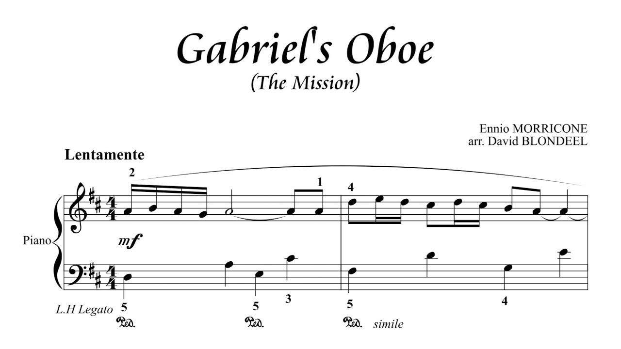 Gabriel’s Oboe – Ennio Morricone | Easy-Intermediate Piano Solo Arrangement (Sheet Music)