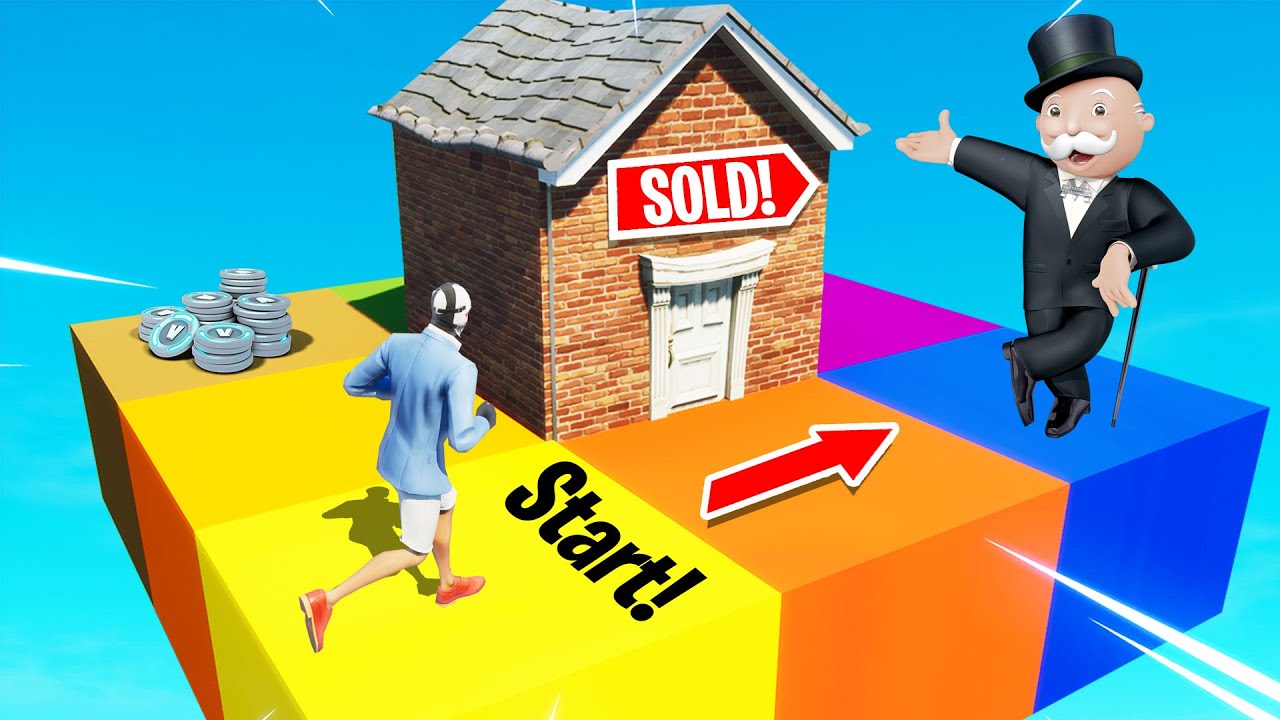 Wer wird V-bucks Millionär? in Fortnite Monopoly Modus!