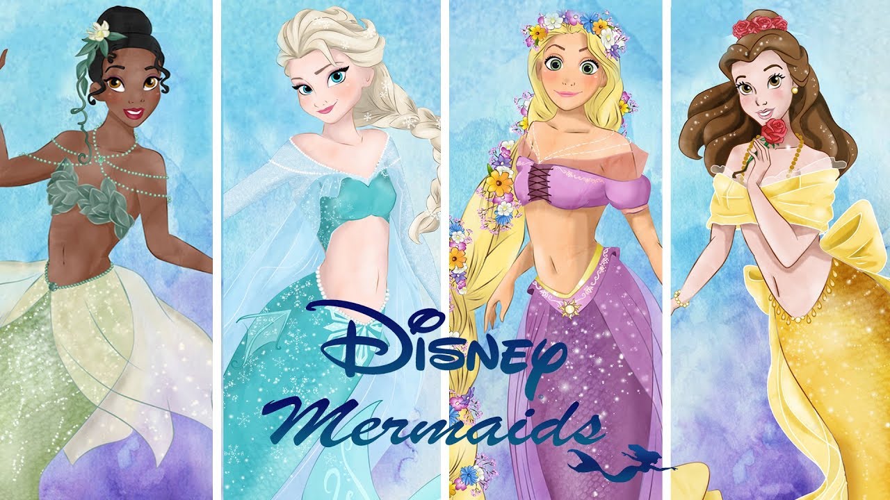 Disney Princesses As Beautiful Mermaids